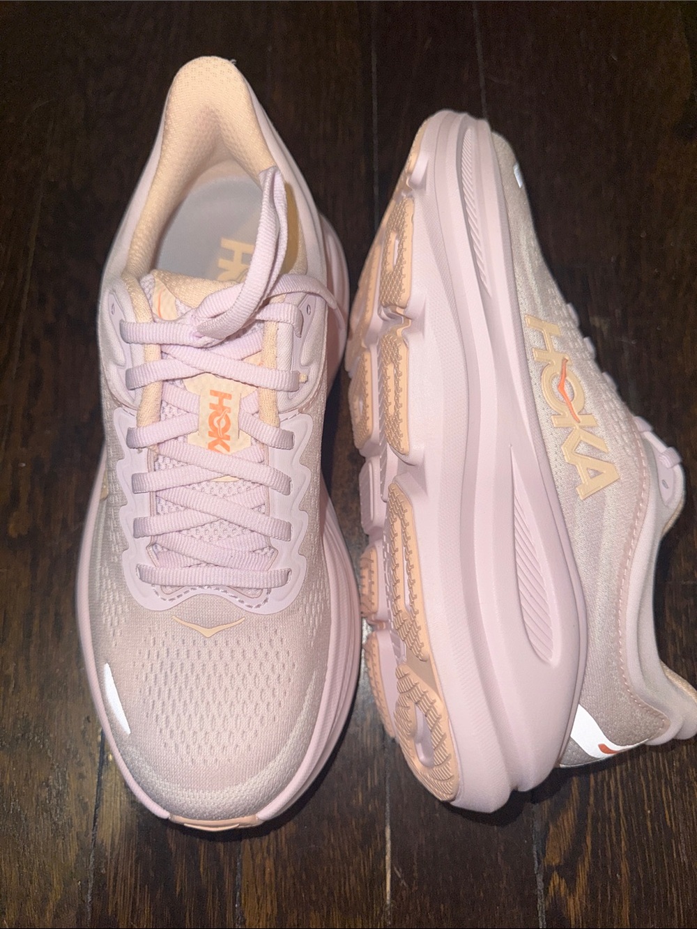 Hoka Women's Pale Pink Athletic Running Shoes